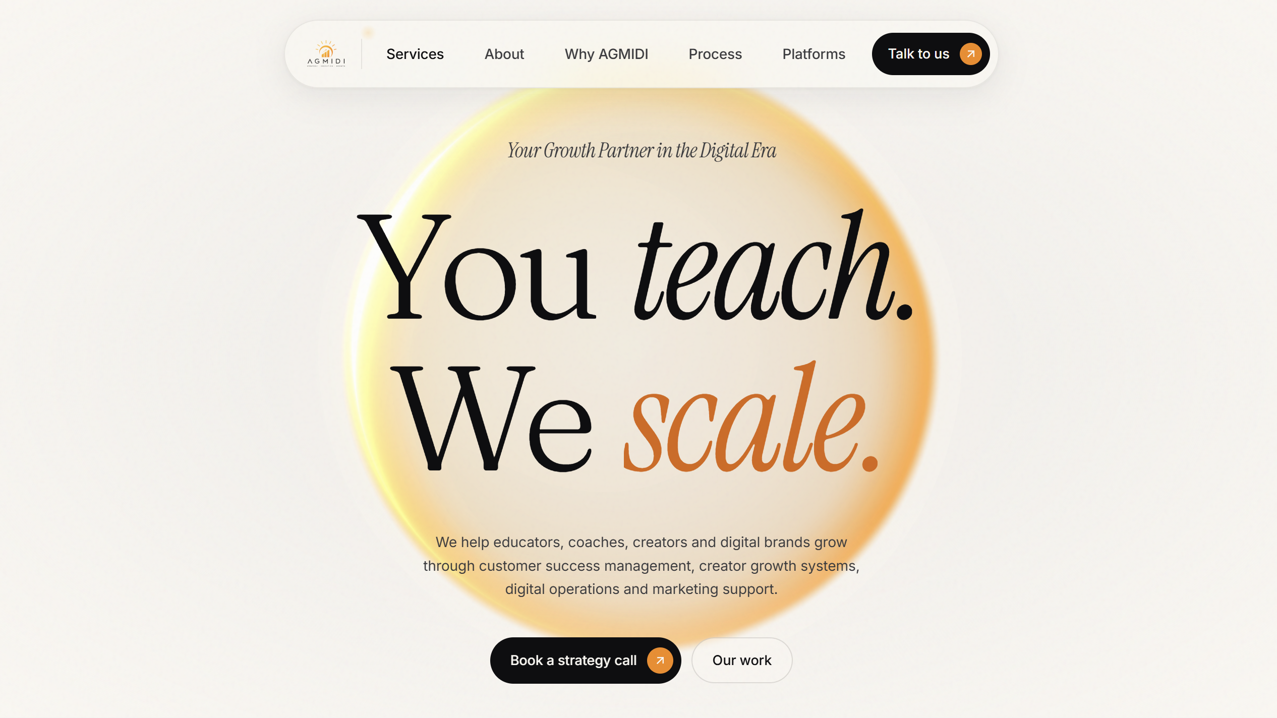 AGMIDI — EdTech growth agency landing page