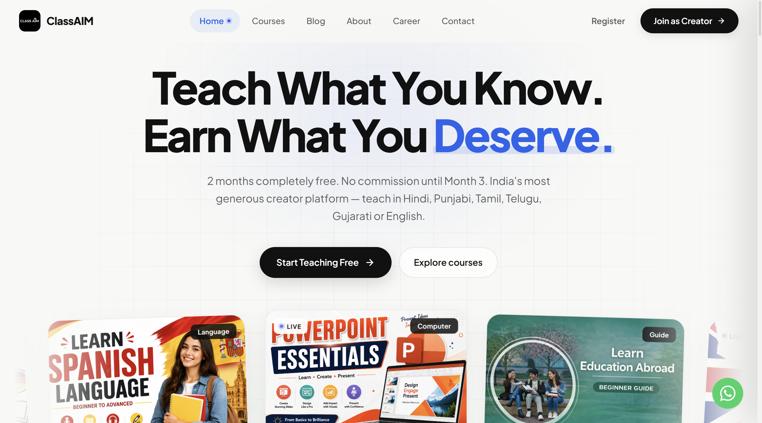 ClassAIM — EdTech marketplace marketing homepage